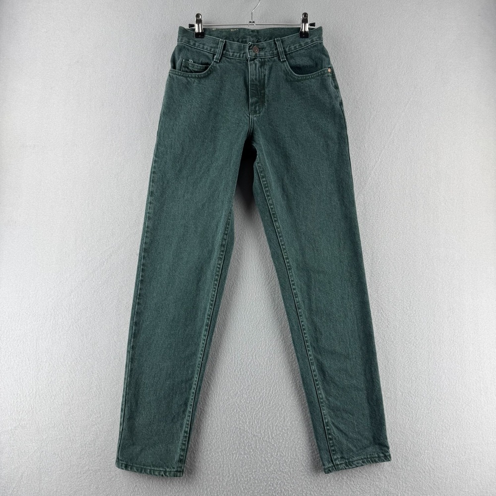 Vintage Lee Jeans Womens Fits 26x29 Green Denim Tapered 80s 90s USA Made